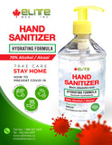 ELITEMED HAND SANITIZER 500 ml  Gentle Hydrating formula Non-irritating - MADE IN CANADA