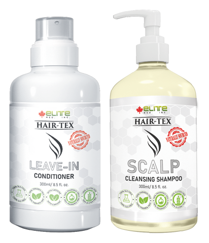 Hair-Tex Kit -Scalp Cleanser & Leave IN Treatment Conditioner- Natural support formula
