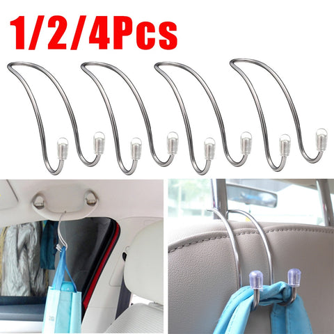 Metal Car Seat Hook Auto Coat Purse Shopping Bag Hanger Organizer Stainless Steel Holder For Tesla Model 3 Car accessories 2022