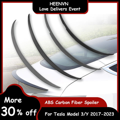Car ABS Spoiler Carbon Fiber For Tesla Model 3 Y 2023 Original High-performance Exterior Modification Model3 Accessory