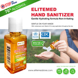 ELITEMED HAND SANITIZER- 100 ml Gentle Hydrating formula Non-irritating - MADE IN CANADA